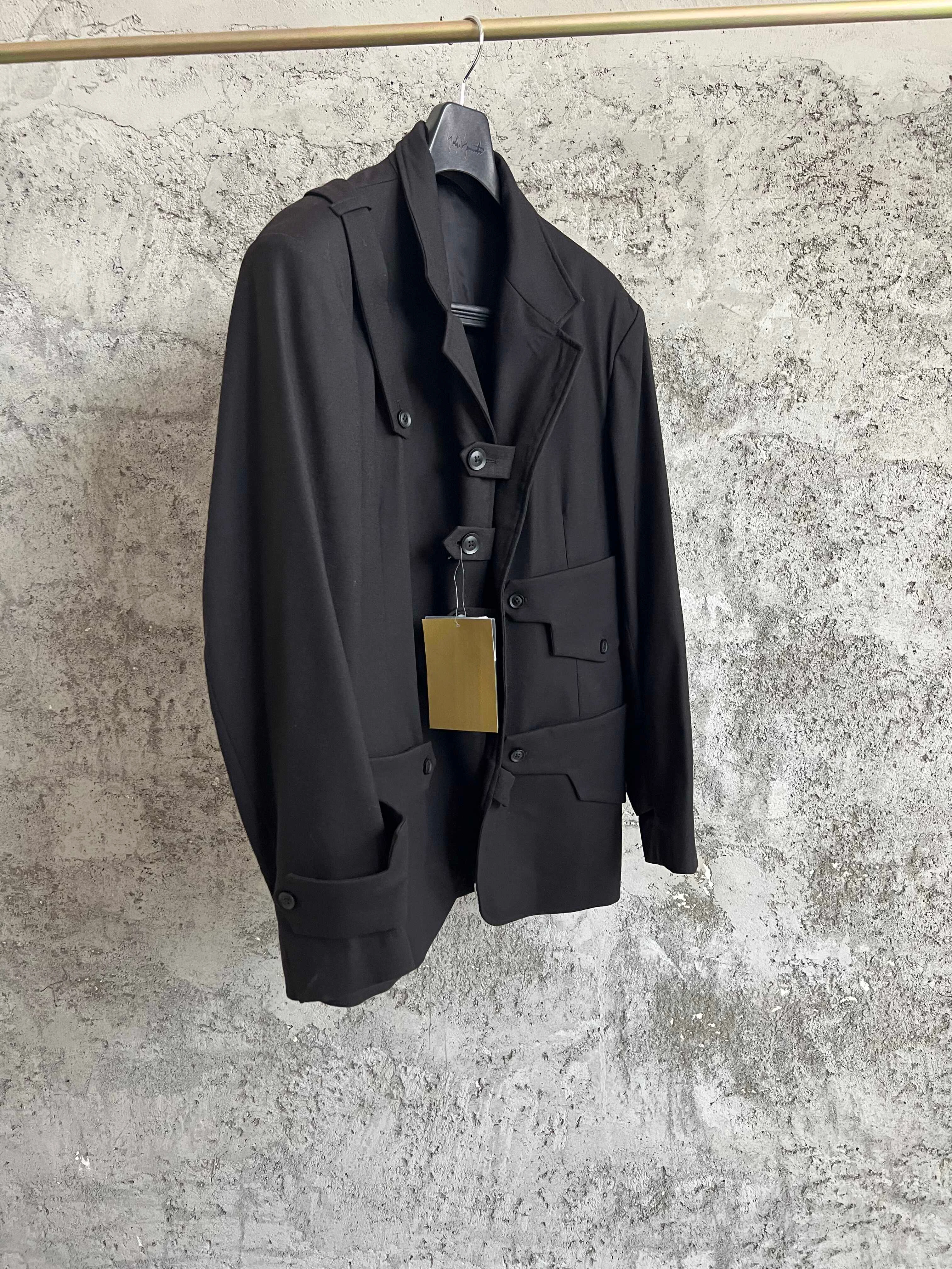 TOP-YAMAMOTO Deconstructed buttoned casual suit jacket for riders