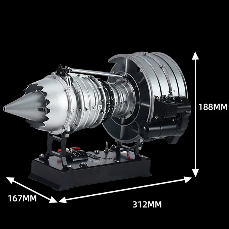 TECHING DM121 Turbofan Engine Model Kit DIY Metal Turbofan Mechanical Model Desktop Toy - Image 4