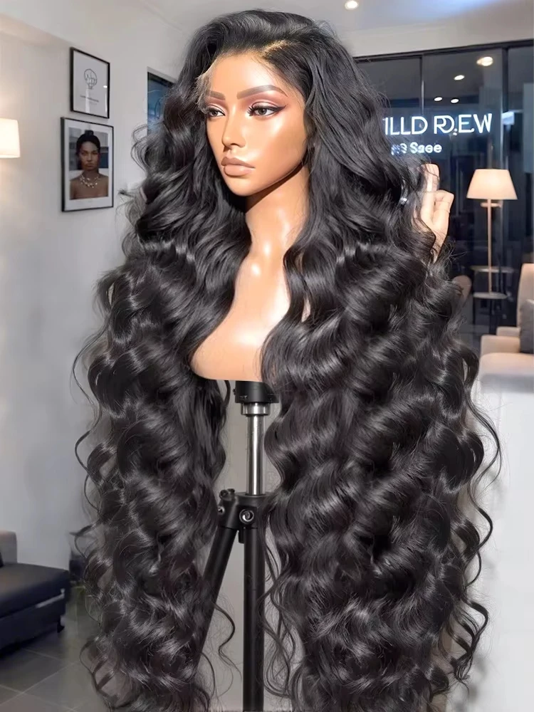 

40 42 Inch Body Wave 13x6 360 Hd Lace Frontal Wigs Human Hair Preplucked 280% Brazilian Pre Cut Lace Glueless Wig Ready To Wear