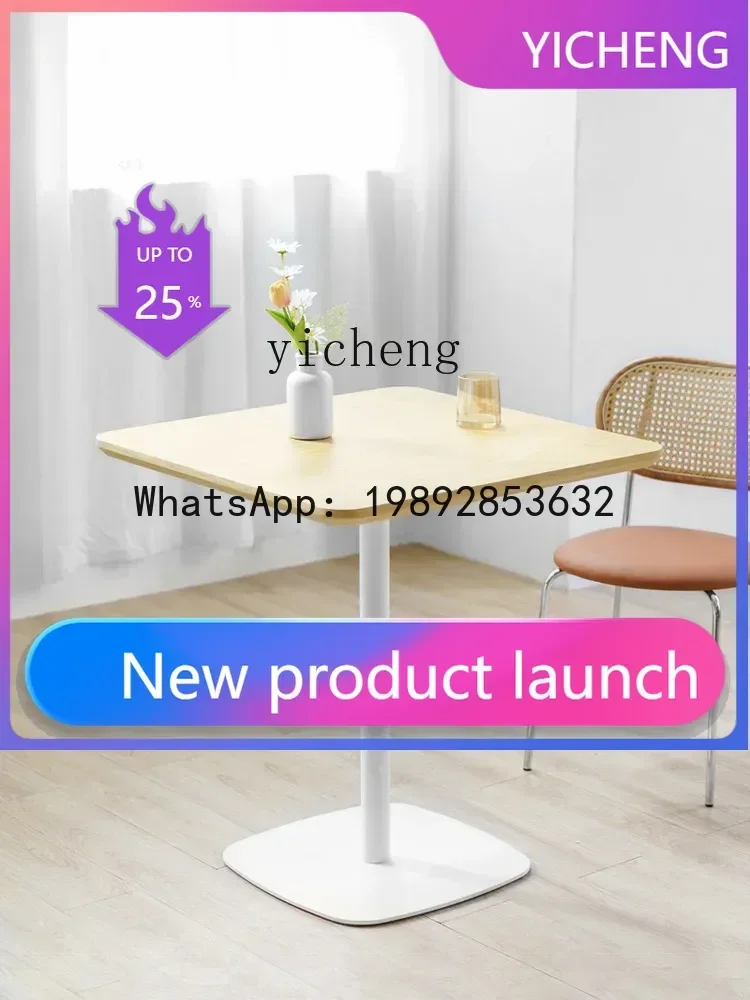 

Solid Wood Small Square Table Square Dining Table Household Small Apartment Milk Tea Shop Leisure Negotiation Square Table