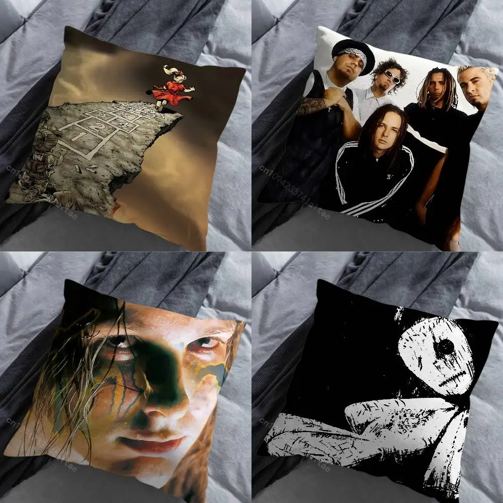 

Band K-Korn Rock pillow over living room sofa cushion cover home decoration bedroom room bed pillow cover
