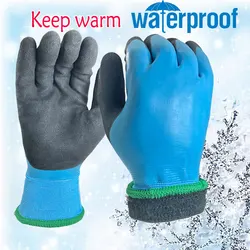 100% hohe Qualität Thermische Winter Arbeit Handschuh Wasserdicht Kalt-proof Doppel Shell Warme Sicherheit Arbeits Handschuhe Männer