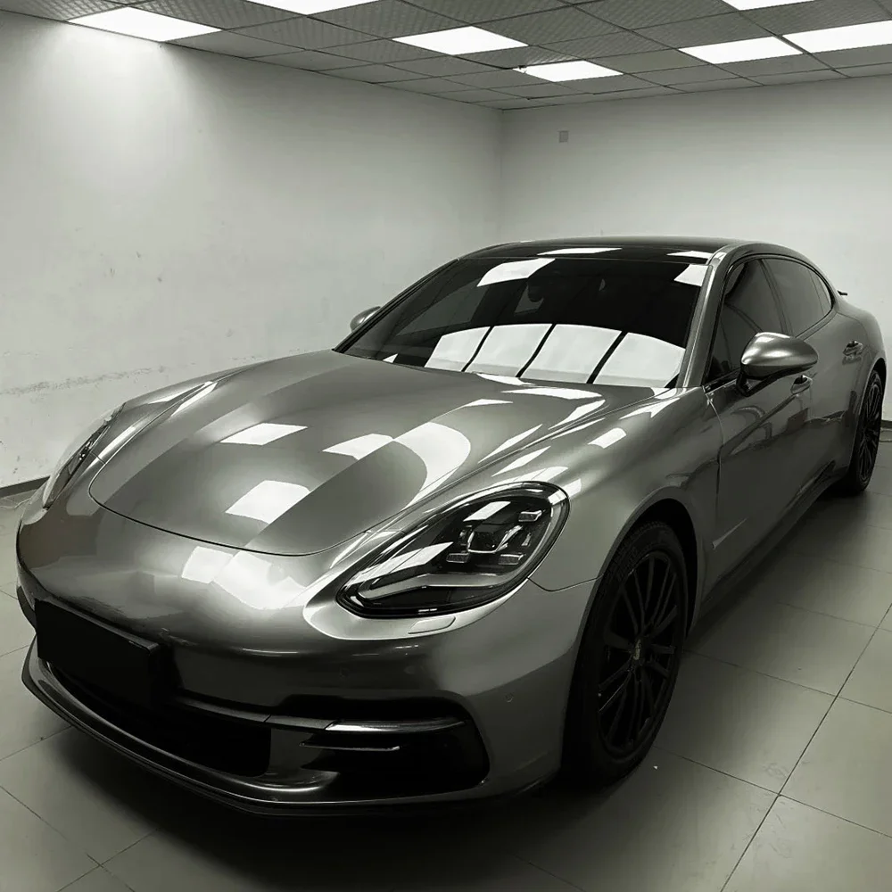 

Car Porsch e Liquid Metal Silver Film Self-Adhesive Waterproof Protection Sticker Auto Motorcycle Decoration Films Accessories