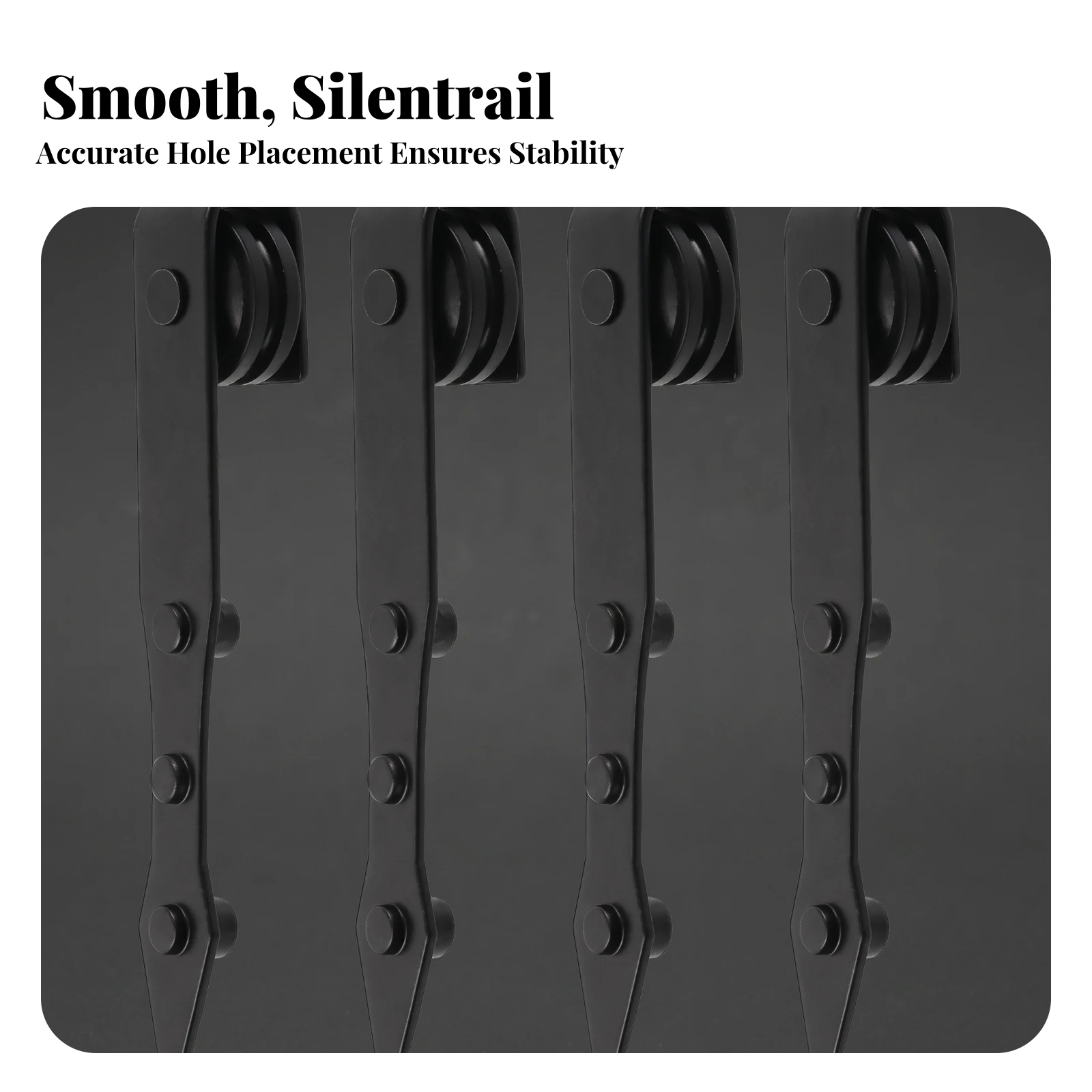 4 Pieces Arrow-Shaped Hanging Hooks Slim Profile Sliding Door Rollers Hanger Heavy-Duty Hardware Industrial for DIYers