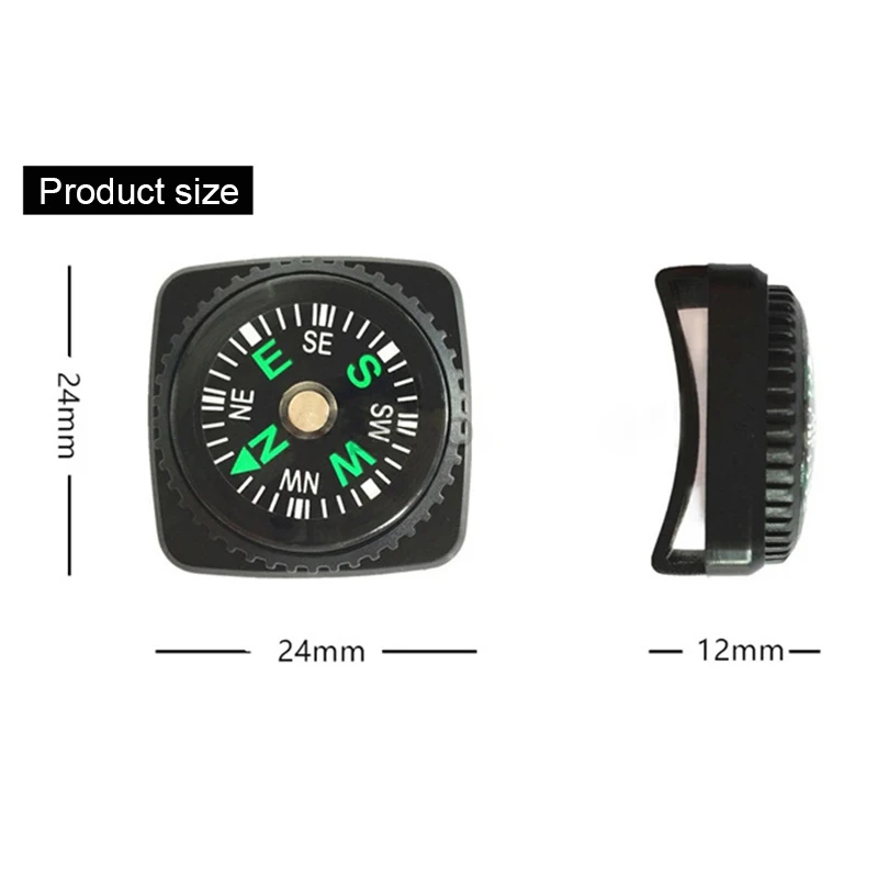 For Outdoor Camping Hiking Travel Emergency Survival Navigation Tool Mini Wristband Compass Portable Detachable