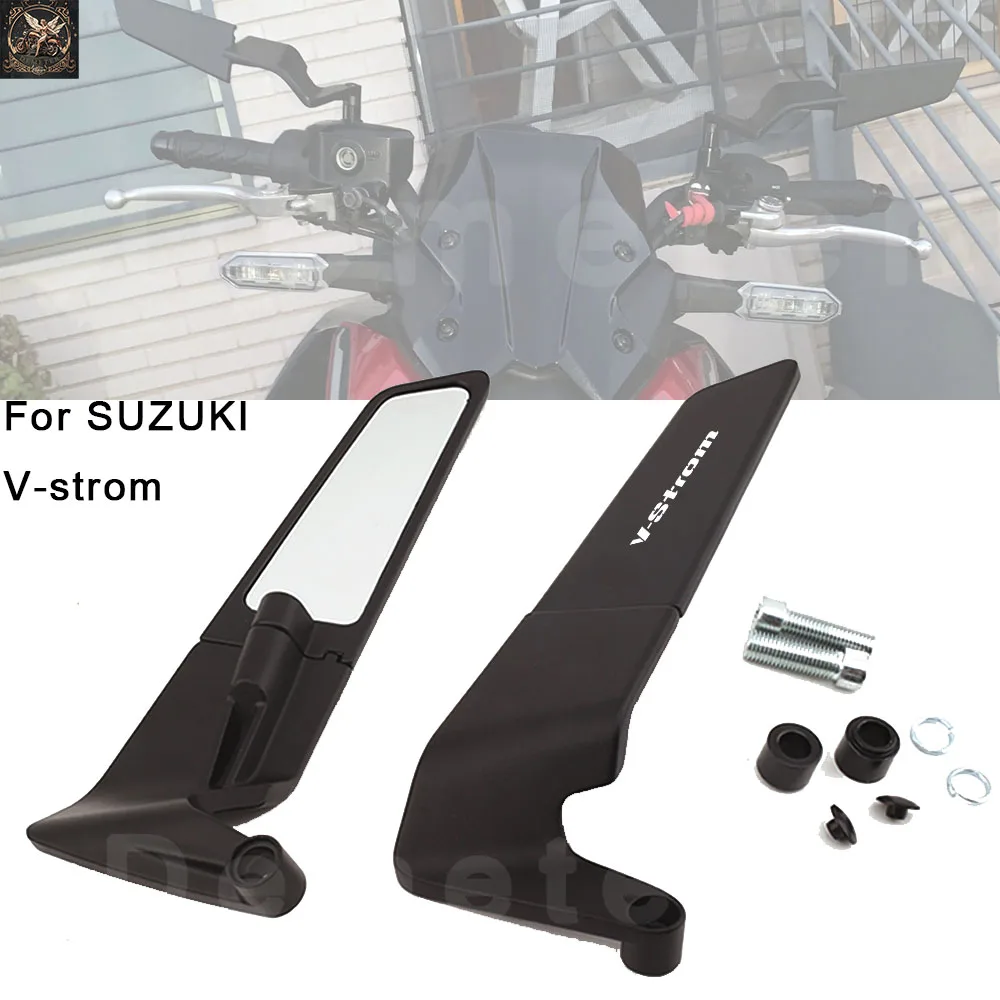 For SUZUKI V-Strom 250 650 1000 Vstrom DL 650 650/XT 1000/XT Mirror Accessories Wind Wing Adjustable Rotating Rear-Vision