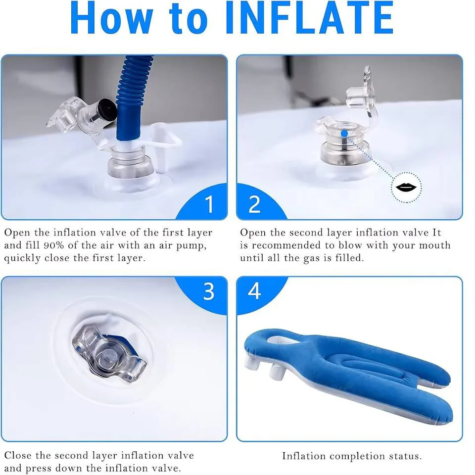 Multifunctional Face Down Sleeping Pillow Inflatable Retinal Detachment Patient Sleep Retinal Lying Cushion