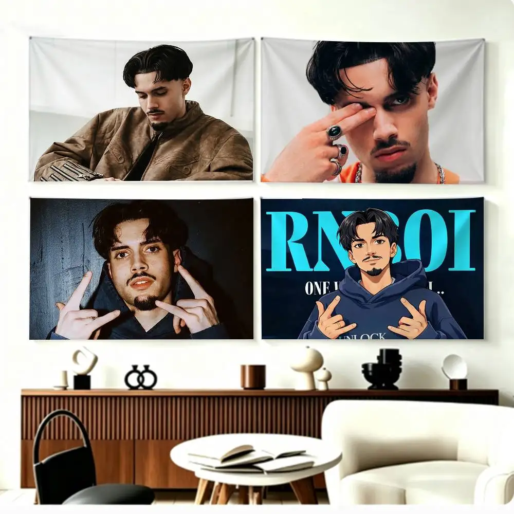 

Up-and-coming rapper RNBOI Flags Wall Hanging Background Art Banner for Bedroom Home Outdoor Decor