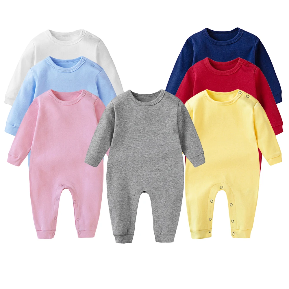 100% Cotton Baby Clothes Boys Girls Rompers New Born Winter Undershirt Onesies Pink White Pajamas Overalls Outerwear Jumpsuits