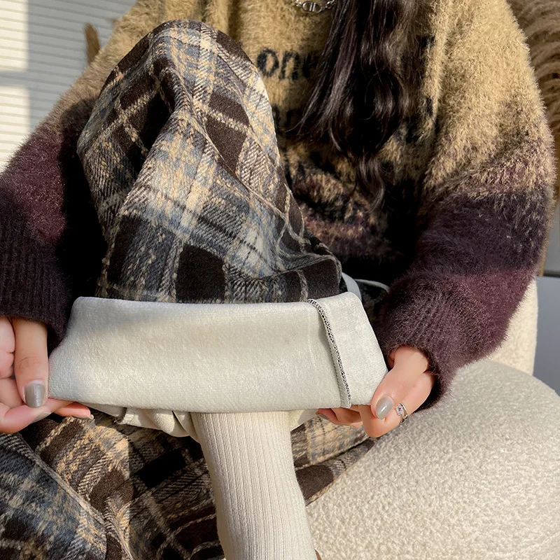 Szerokie spodnie z szerokimi nogawkami, kieszenią na zamek, damskie, wiosenne, sznurowane, ze sznurkami, kobiece, urocze, o średnim stanie, miękkie, plisowane, elastyczne, młodzieżowe, estetyczne, w stylu OL.