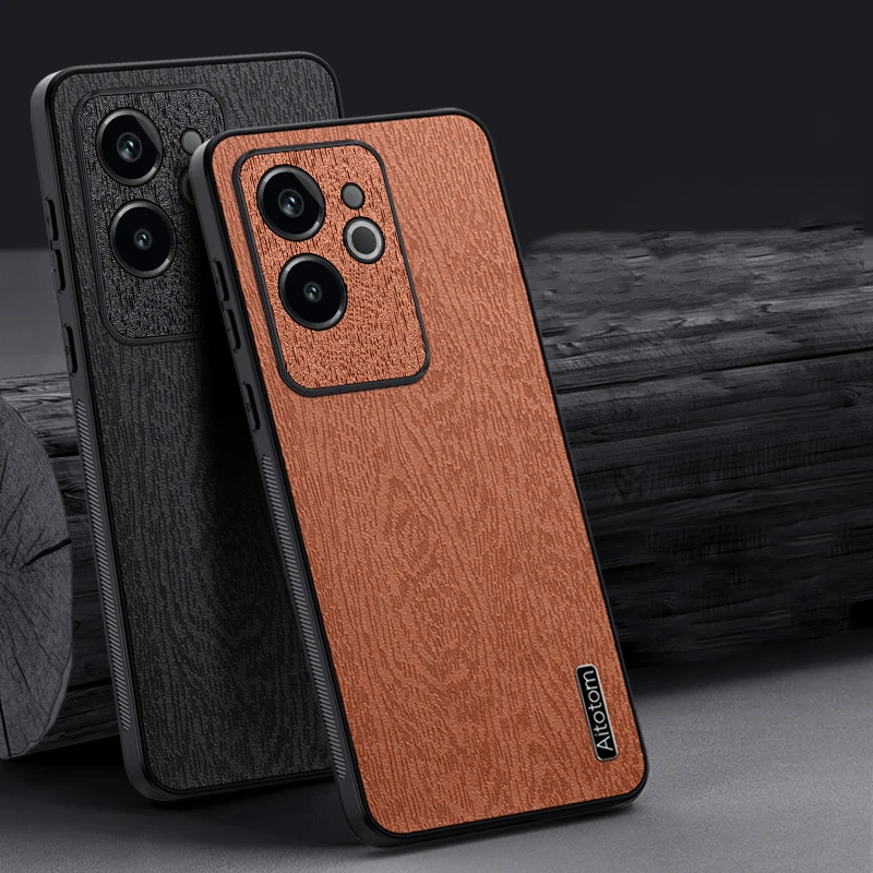 

Leather Case for Oppo Realme GT6 (China) Matte Tree Pattern Full Camera Silicone Protection Phone Cover RealmeGT6 (China) Shell