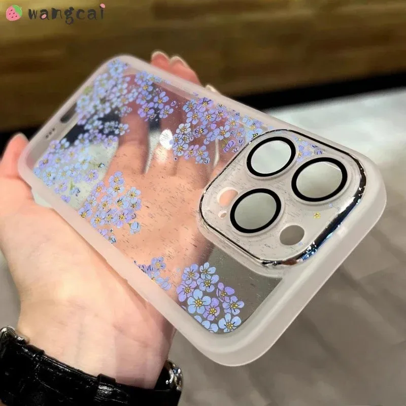 ل الشرف X9D X7D 400 X60 GT ماجيك 7 برو لايت GT X9C الذكية X70 X70i X60i قوة جراب هاتف فاخر أزهار لطيفة الأزرق واضح غطاء #5