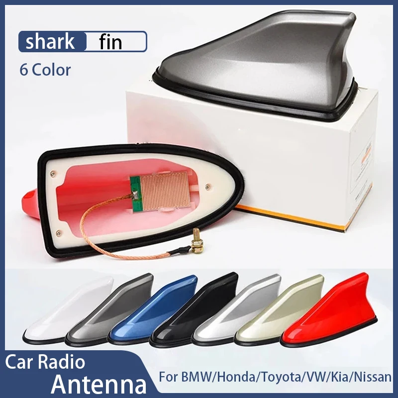 Toppers de antena aérea de aleta de tiburón para techo de coche, reemplazo de señal de antena fm de Radio automática decorativa para BMW/Honda/Toyota/VW/Kia/Nissan