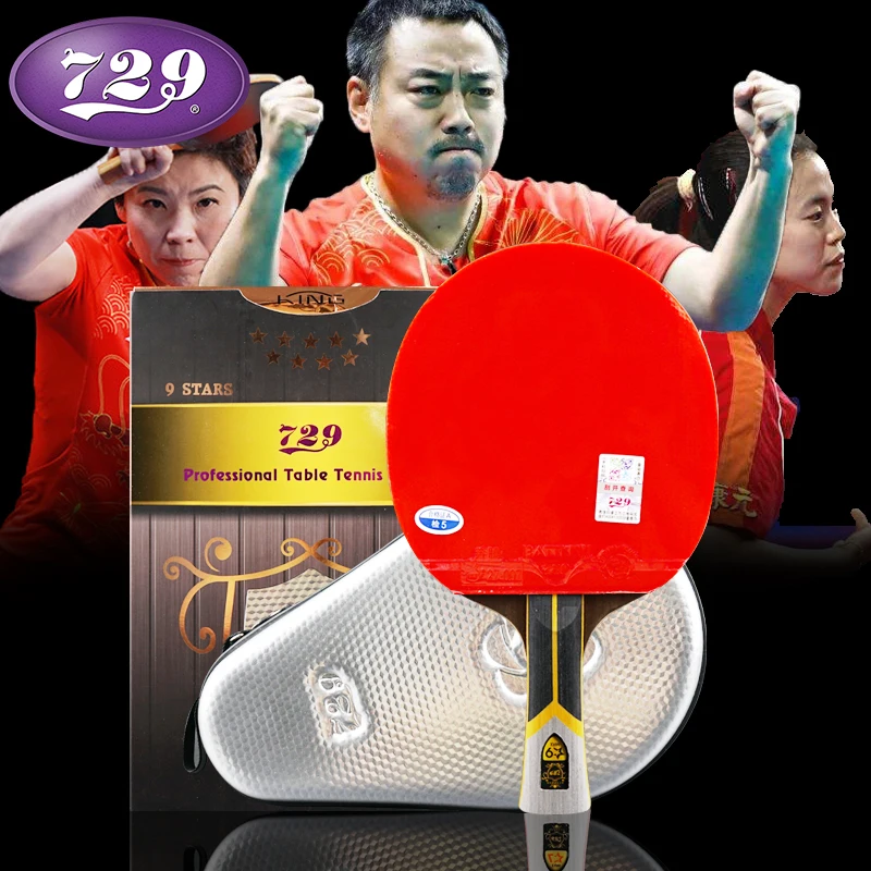 729 Friendship 9 Star Table Tennis Racket Professional 5+2 Carbon Ping Pong Paddle 8/9 Star Ultra Offensive with Sticky Rubbers