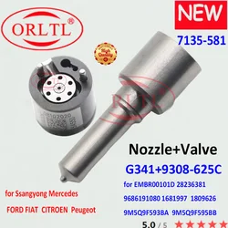 7135-581 EURO5 Diesel Injector Repair Kits Sets Nozzle G341 and Valve 9308-625C for delphi Injector EMBR00101D 9686191080