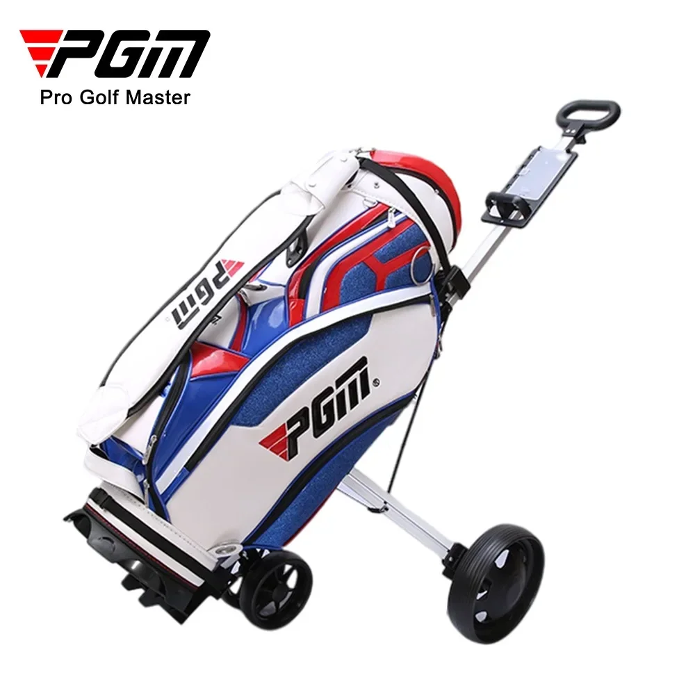 PGM Folding Golf Trolley for Golf Bag Outdoor Golf Sport Training Match Airport Luggage Check Versatile Cart with 4 Wheel new