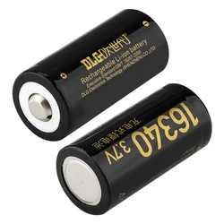 DLGpower 3.7V 650mAh 16340 Rechargeable Battery CR123 RCR123 Li-Ion Btteries for Flashlight Camera Olympus Fujifilm  Canon EOS30