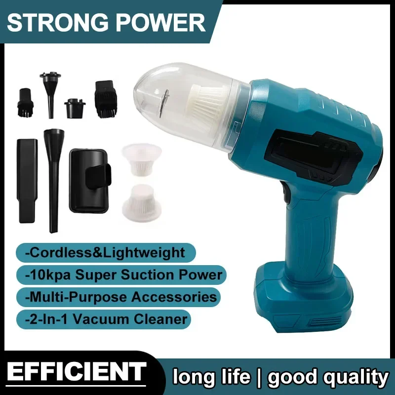 

Fit Makita Cordless Mini Car Vacuum Cleaner Multifunction Dust Collect Handheld Rechargeable Power Tools 18V Battery
