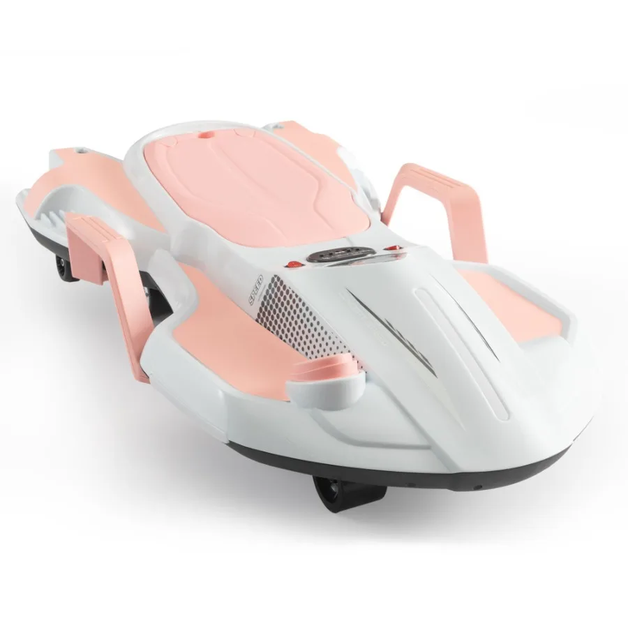 Carro de Corrida Elétrico com Música e Luzes Rosa