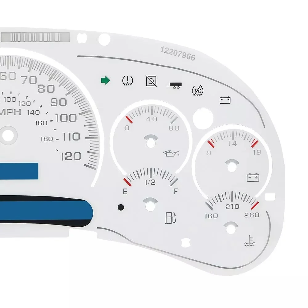 LED-Version der Anzeigeoberfläche für GM Silverado Sierra Regency Trans Temp Rot/Weiß/Blau/Schwarz Temperaturanzeige – Detail 6