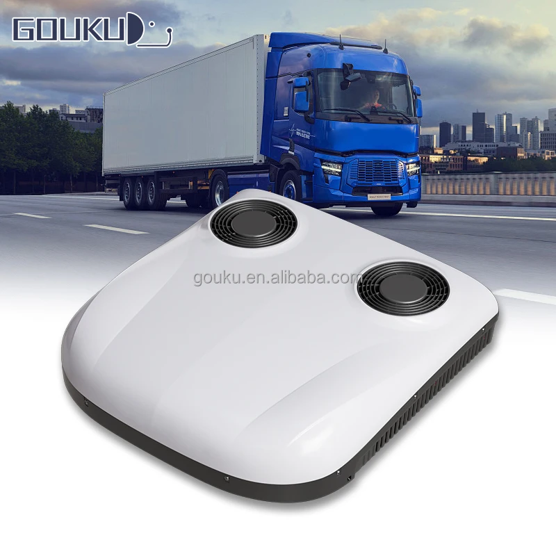 

Battery Power Remote 4G Control Ultra-thin Double Fans Air Conditioning Trucks For Mercedes Sprinter Roof Air Conditioner 24v