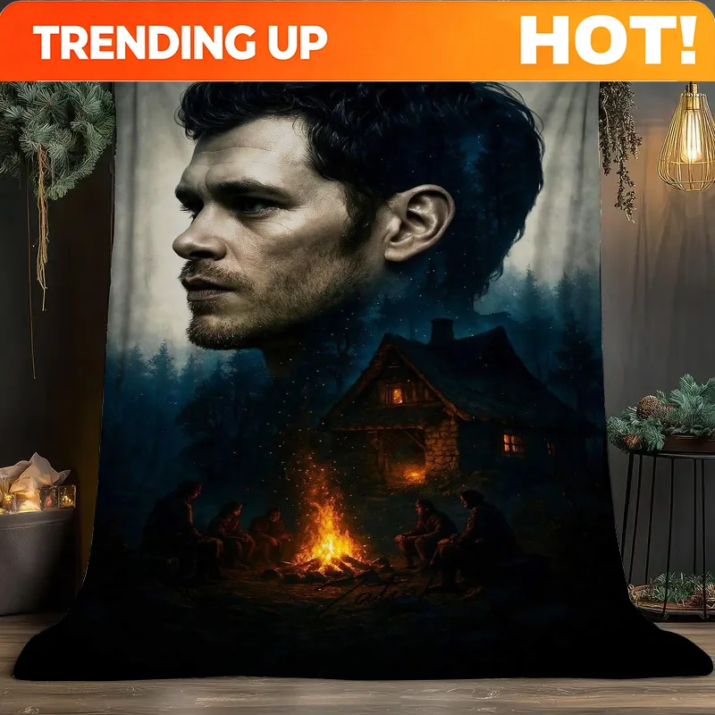 Customize Niklaus Mikaelson (2) Printed Cute Cartoon Plush Blanket, Suitable for All Seasons, Soft and Comfortable Sofa Bed Matt