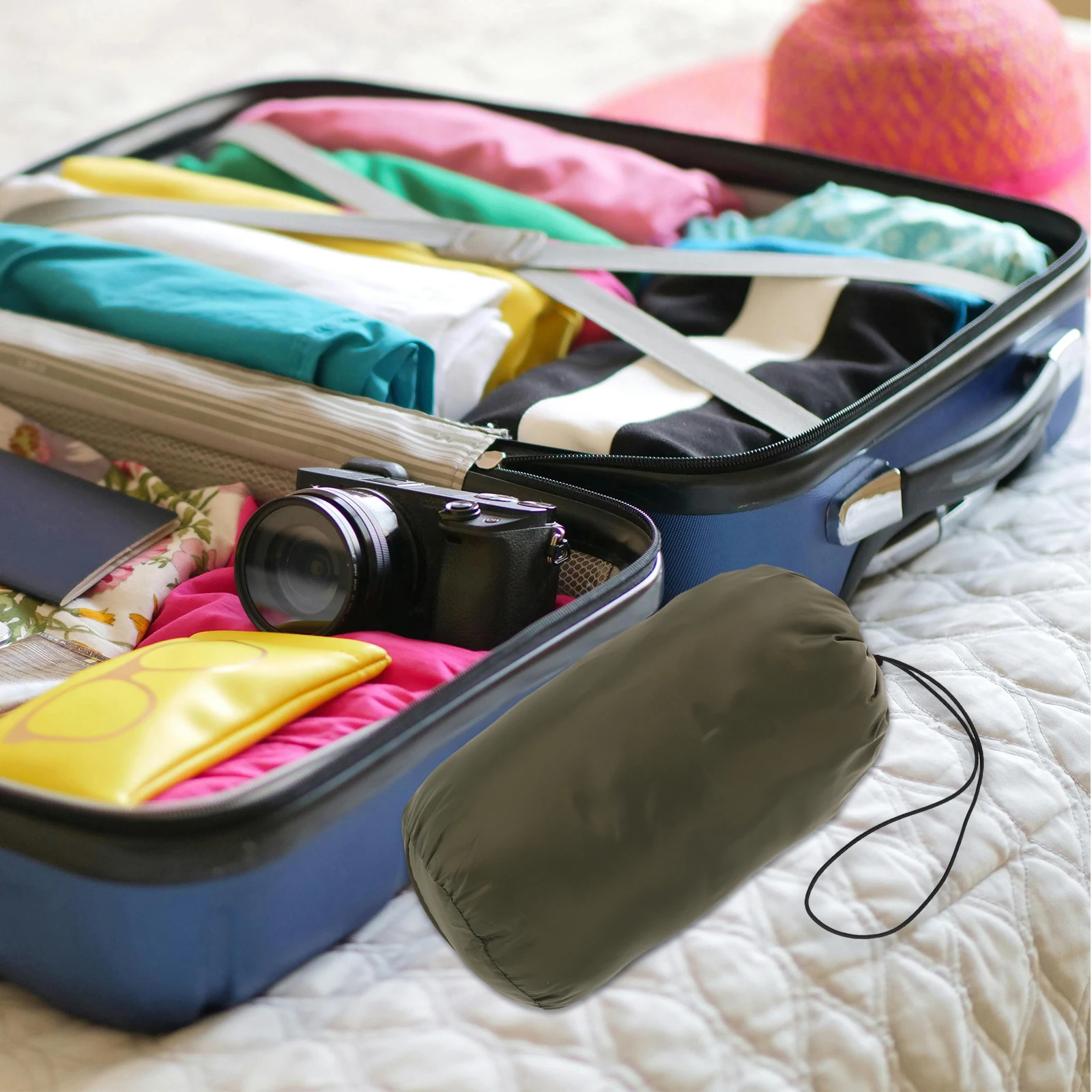 

Компактный пуховик, компрессионная сумка, удобный для путешествий мешок для хранения для кемпинга, пешего туризма, легкий органайзер для снаряжения