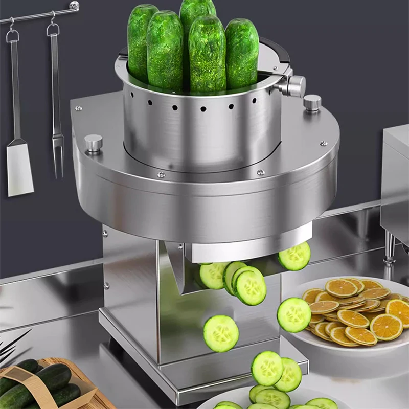 Máquina cortadora eléctrica de frutas y verduras, máquina cortadora de 1-7mm con hoja trituradora para uso doméstico, máquina procesadora de verduras