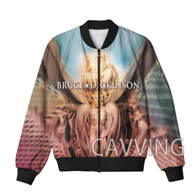 CAVVING 3D Printed  Bruce Dickinson Band  Zipper Bomber Jackets Men Overcoat Mens Coat Zip Up Jackets for Women/Men