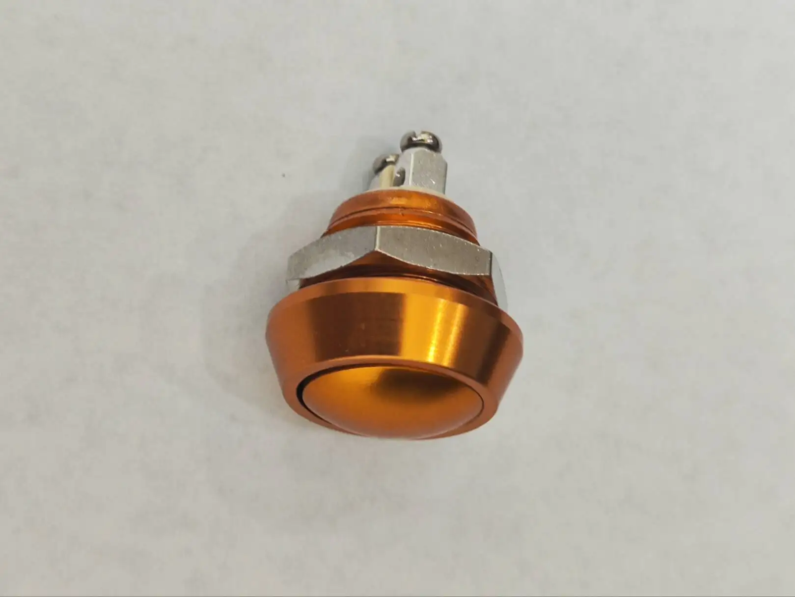ELEWIND 12mm Dome head Golden color Aluminum aluminum anodized push button switch (PM121B-10/J/A/Golden color)