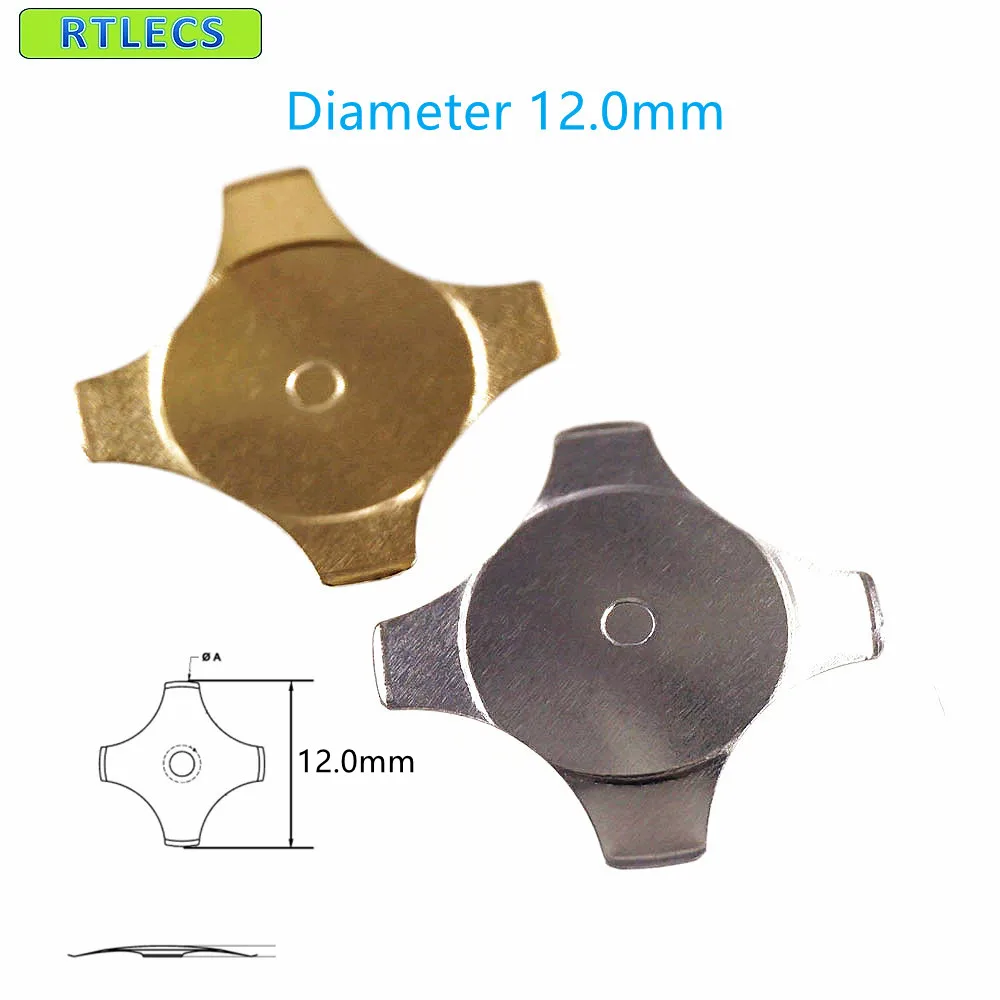 10Pcs Cross Shape Gold Plated Metal Dome Reset Switch 6 8 8.4 10 12 16 MM Membrane SPST Momentary ON/Off Tactile Sharp Feel