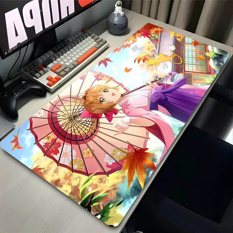 

Anime girl Mouse pad large non-slip computer keyboard pad gamer desk pad coaster PC carpet C-Card Captor Sakuras Mousepad Kawaii