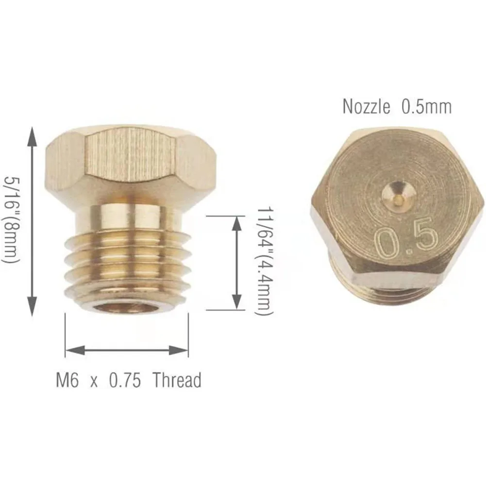 Boquilla de quemador de 20 piezas, 0,5mm, multifuncional para generadores, aplicaciones de baja presión, accesorios de repuesto para mejorar el hogar