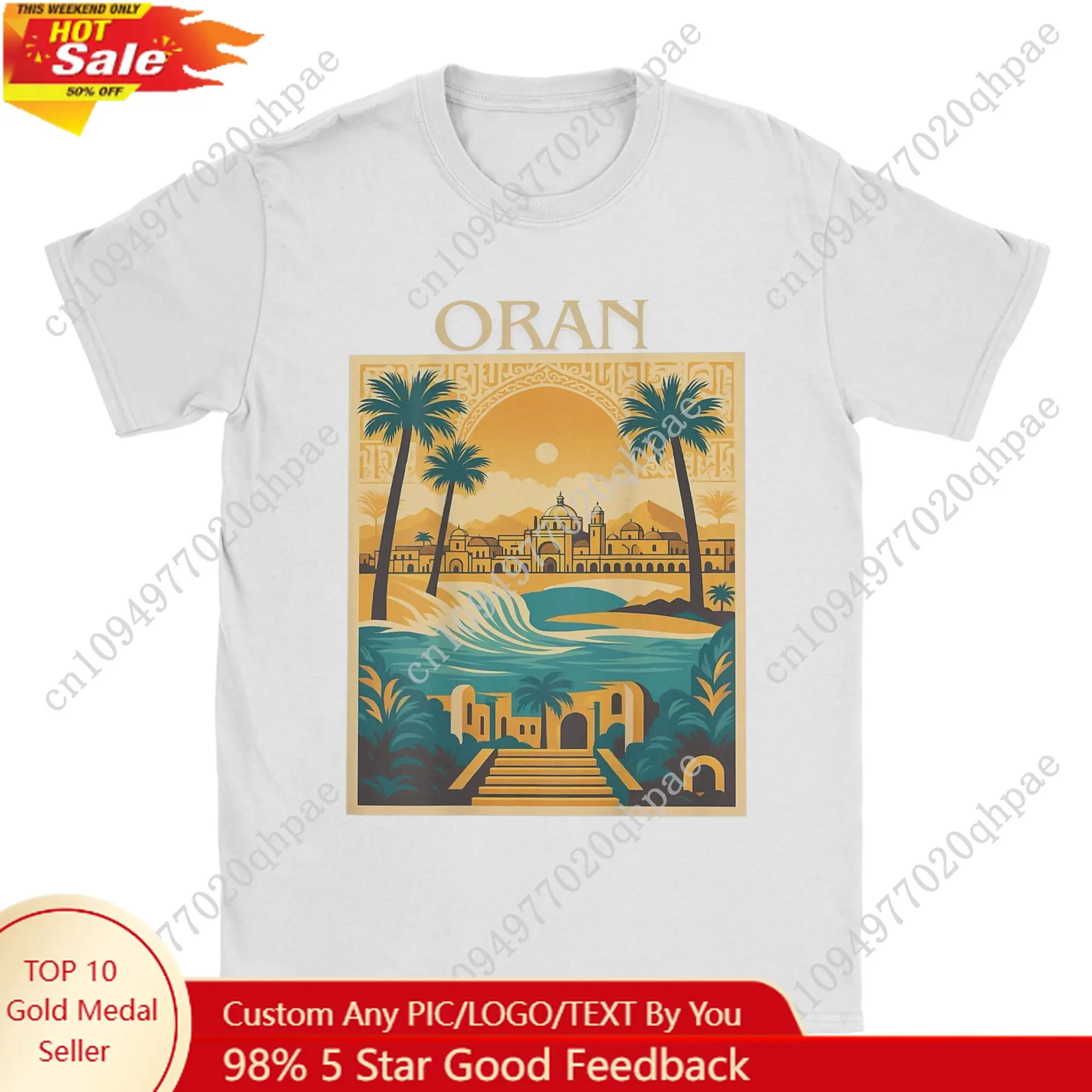 

Algeria Oran DZ Algerian T Shirt Men Cotton Funny T-Shirts Round Neck Africa Arab Tees Short Sleeve Clothes Printed