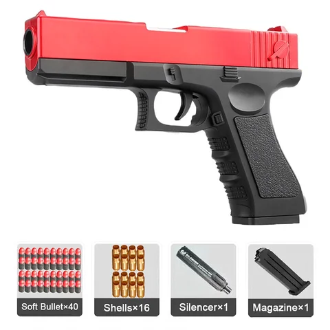 Desert Eagle, la Mejor Pistola de Juguete para Niños, Pistola de Juguete, Regalo de Cumpleaños para Niños, 16 Cartuchos + 40 Dardos, Juego de Tiro