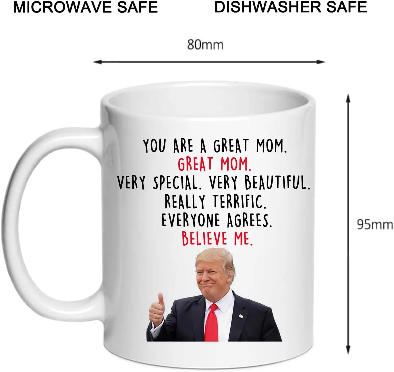 Coffee Mugs - Novelty Mom Gifts From Daughter/Son/Husband - You Are A Great Mom, for Women, Gag Gifts for Birthday