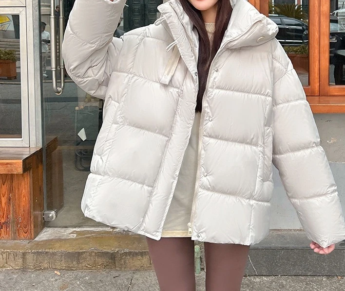 

2025 Winter Clothing New Women's Hooded Cotton Jacket Short Loose Cotton Jacket
