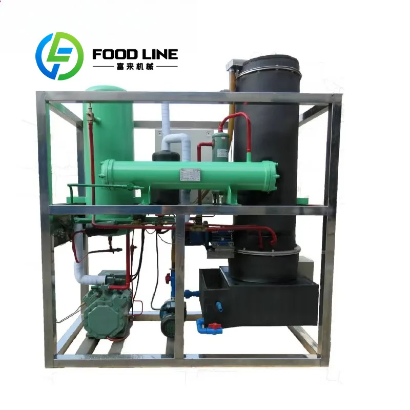 Automatic Tube Ice Producing Equipment Integrated Water Feeding Freezing And Deicing Simplify Operation For Long Time Unattended
