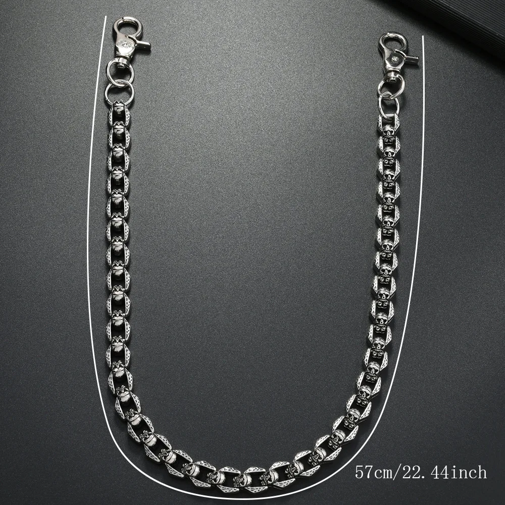 حار بيع سلسلة السراويل الجمجمة المعدنية ، الاتجاه الهيب هوب الراقية ، سلسلة الخصر نمط فاسق الظلام ، سلسلة السراويل الرجالية والنسائية