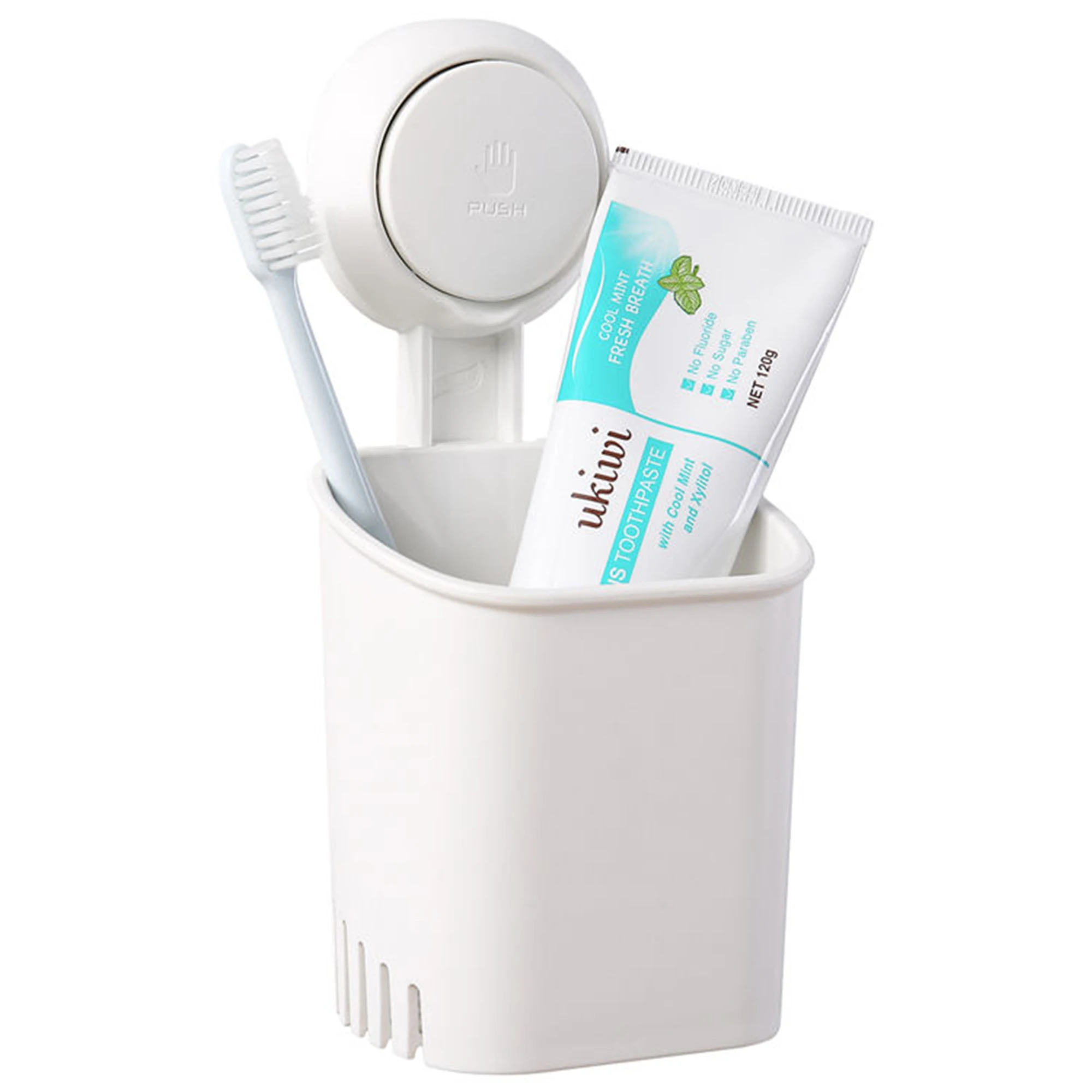 

Custom Nordic Multipurpose Toothbrush and Paste Holder Wall-mounted Toothbrush Hanging Sucker Holder Vacuum Cup