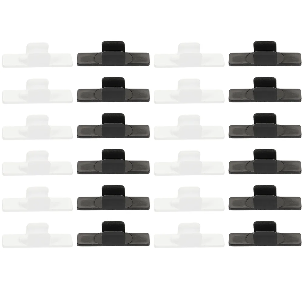 

24PCS Pen Clips Plastic Pencil Pen Clips Holders Clamps Writing Buckle Adhesive Whiteboard Fixing Office Supplies