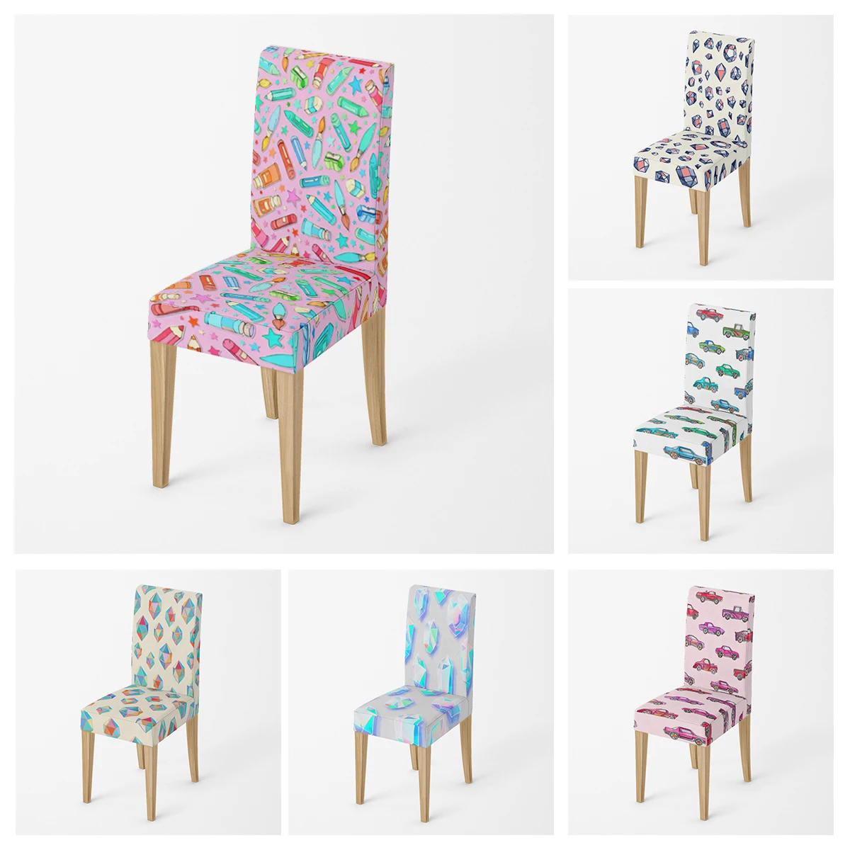 Home chair Covers kitchen adjustable dining elastic fabric chairs cover wedding Desk stretch back restaurant decro retro flower