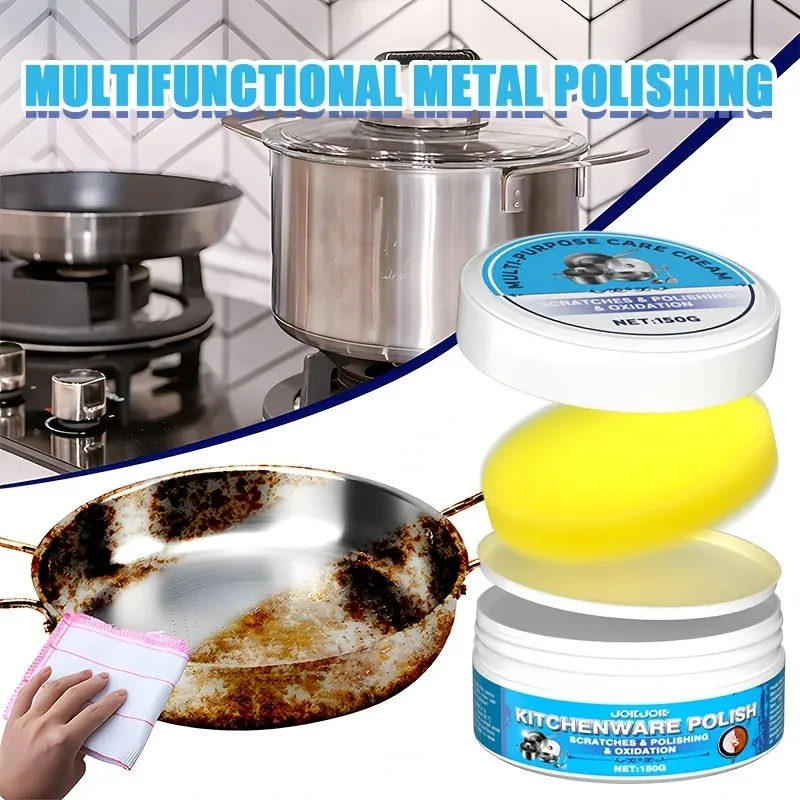 Nuevo pulido de metales multisuperficie: utensilios de cocina profesionales, coche, fregadero, grifo, restauración de puertas de hierro, arañazos y oxidación