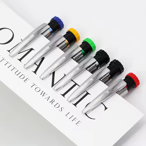 6Colors 2.8mm Metal Solid Carpenter Mechanical Pencil with Sharpener 2B Lead Core Deep Hole Construction Marking Scriber Tool - Image 2
