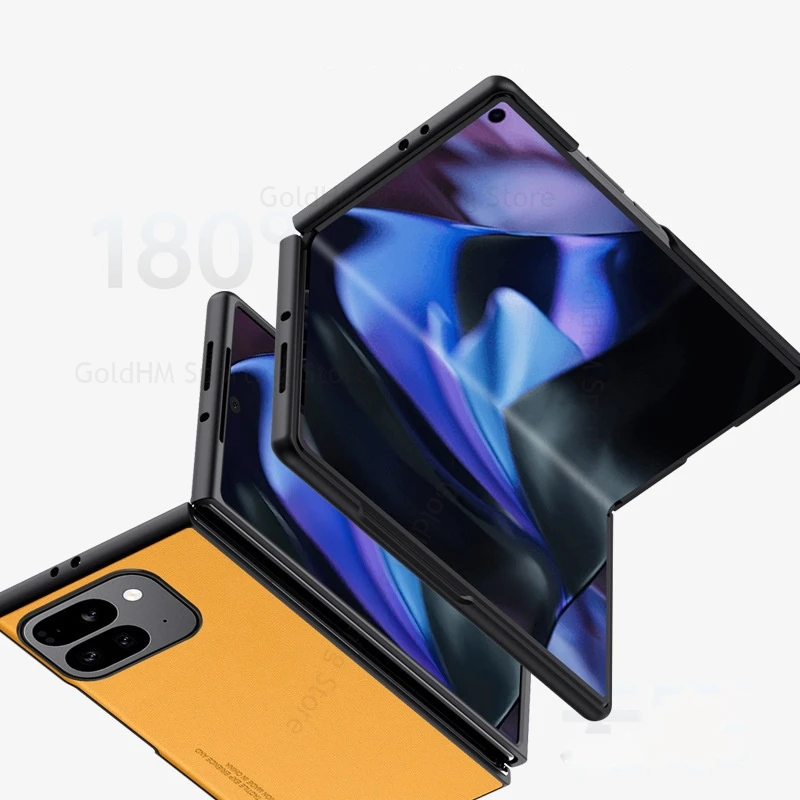 حافظة لهاتف جوجل بيكسل 10 برو قابلة للطي من جلد البولي يوريثان حافظة صعبة مضادة للصدمات بكسل 10 برو قابلة للطي GM66V غطاء حماية كامل للكمبيوتر الصلب #4