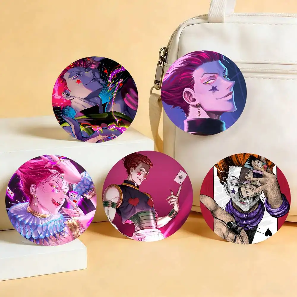Hisoka Anime H-Hunter X Hunter Badge Tinplate Meme Round Brooch For Hat Bag Creative Lapel Jewelry Accessories Gifts