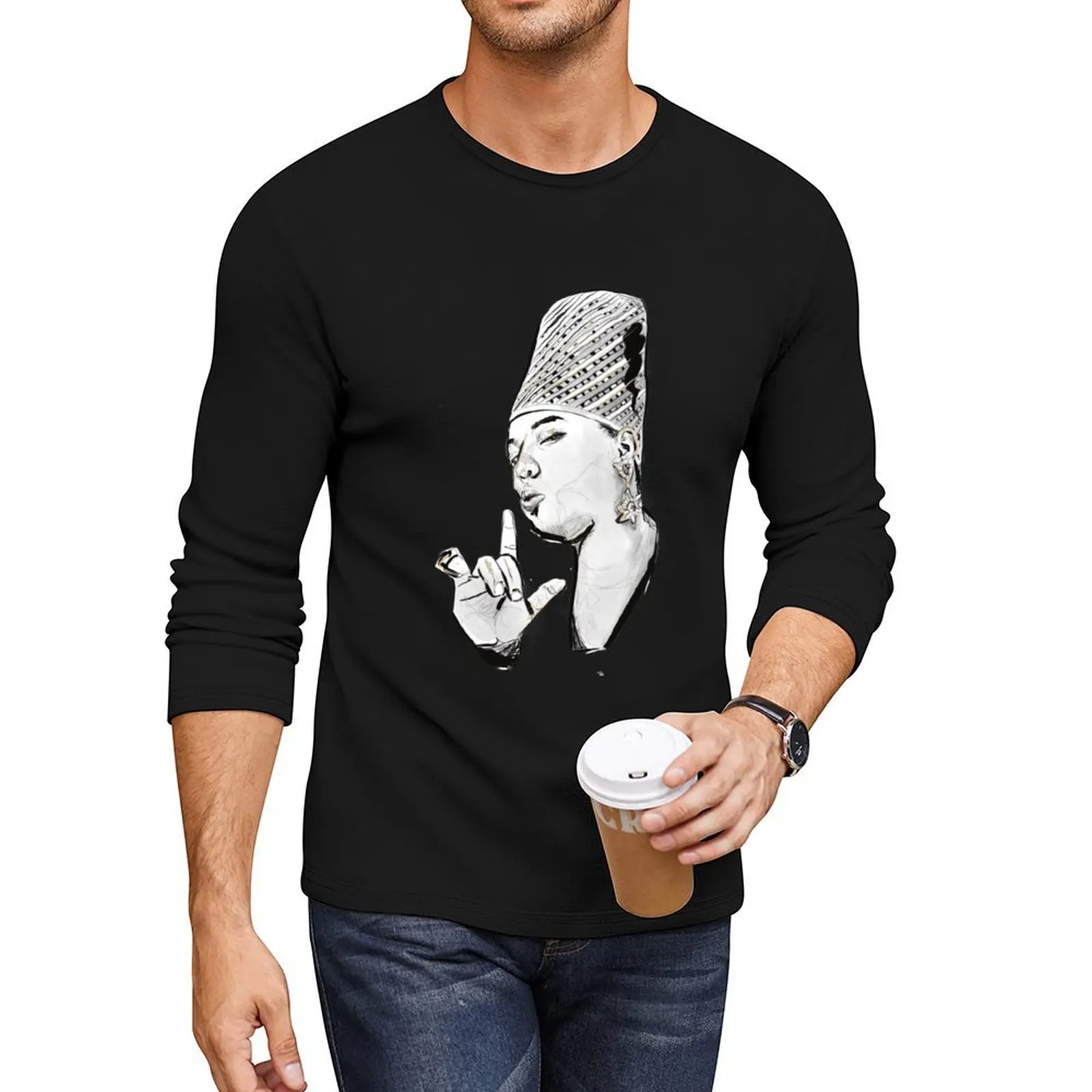 

90s Hip Hop Premium Series - Queen Latifah Long T-Shirt heavyweight t shirts custom t shirt sweat shirts t shirt men