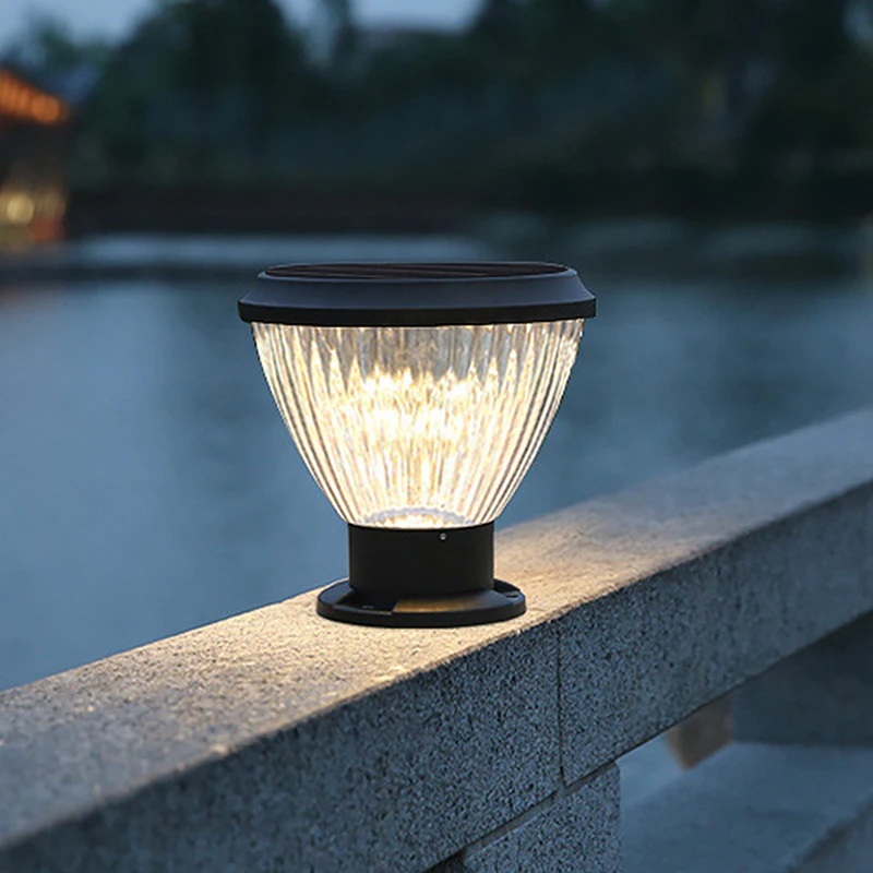 Modern Creative Aluminum Villa Garden Green Belt LED Light Outdoor IP65 Waterproof Roadside Landscape Park Column Pillar Lamp