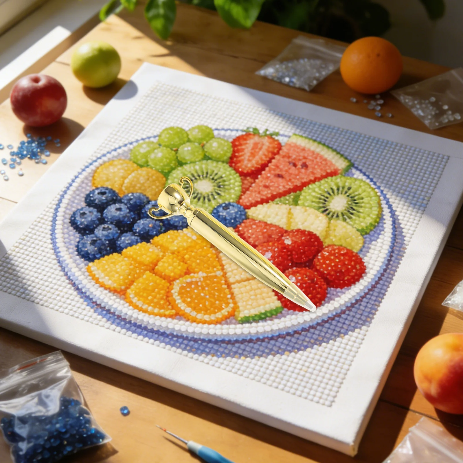 

6Pcs Drill Bead Dot Pen Rhinestone Painting Tools Ergonomic Rhinestone Applicator DIY Craft Diamond Art Pen Kit Precision Picker