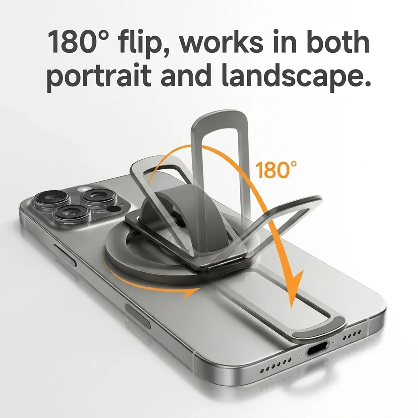 Silikon Magnetischer Faltbarer Handy-Fingergriff 360 ° Drehbarer Universal-Handyringhalter für MagSafe iPhone 17 Xiaomi Mobiltelefon – Detail 5